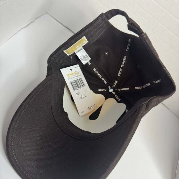 Michael Kors Signature MK Logo Print Baseball Cap Brown - Picture 5 of 5